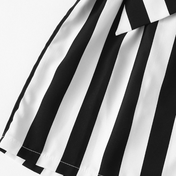 NWT Black and White Striped Shorts - Picture 4 of 5